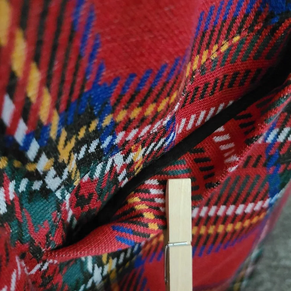 SANCTUARY ~ Red Plaid CITY Longline Bomber Jacket ~ XL (JR) | L (W) - Picture 6 of 12